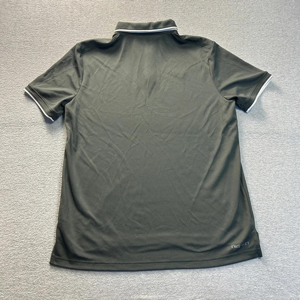 Nike Dri-FIT Oregon Ducks Golf Shirt Mens Large Gray Performance Polo NCAA